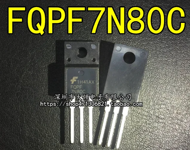 

Mxy 10PCS/LOT FQPF7N80C TO-220F FQPF7N80 TO-220 7N80 7N80C 800V 7A new original