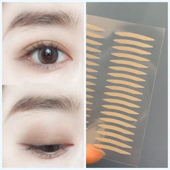 

YOKPN 10pcs/lot Lace Mesh Double Eyelid Stickers Invisible Double Eyelid Natural Long-lasting Anti-eye Drop Night Makeup Tool