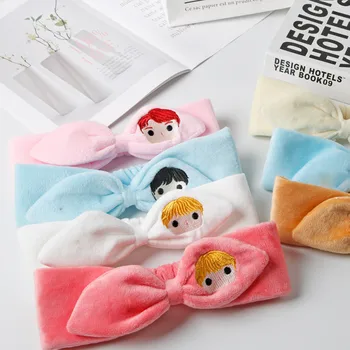

Kpop The House Of Bangtan Boys Facial Headband Cotton Hair Band Headgear Scarf Washing Headband 23.5*7CM