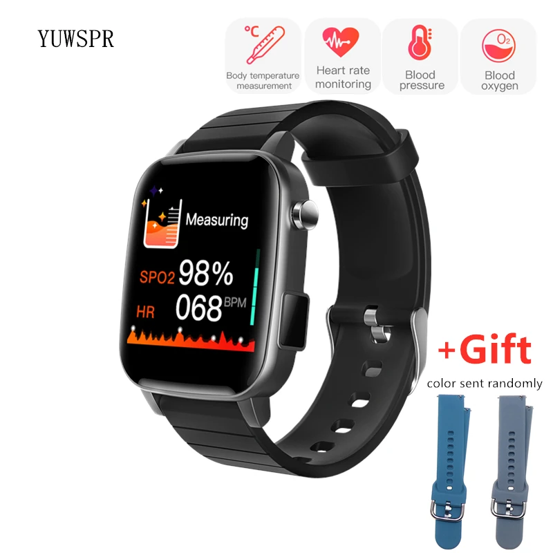 Fitness Tracker Body Temperature Heart Rate Blood Pressure Blood Oxygen Smart Watches with ECG PPG SPO2 for Old Men Women SP1