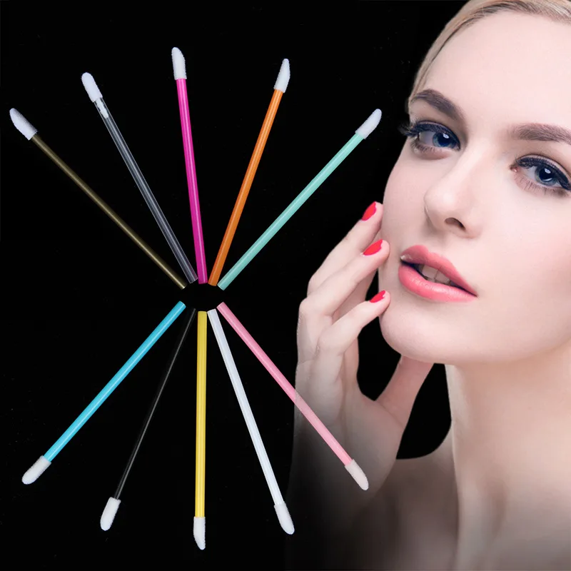 Makeup Brush Set Makeup Brush Lip Brush Eyelashes Brush Eyelash Removal Brush Eyelash Cleaner Brush Eyelash Brush Makeup Tool Set Makeup Tool 50 pcs Disposable hollow lip brush Soft Lipstick Mascara Wands Applicators Eyelash Cleaner Cosmetic brushes women Make Up Tools