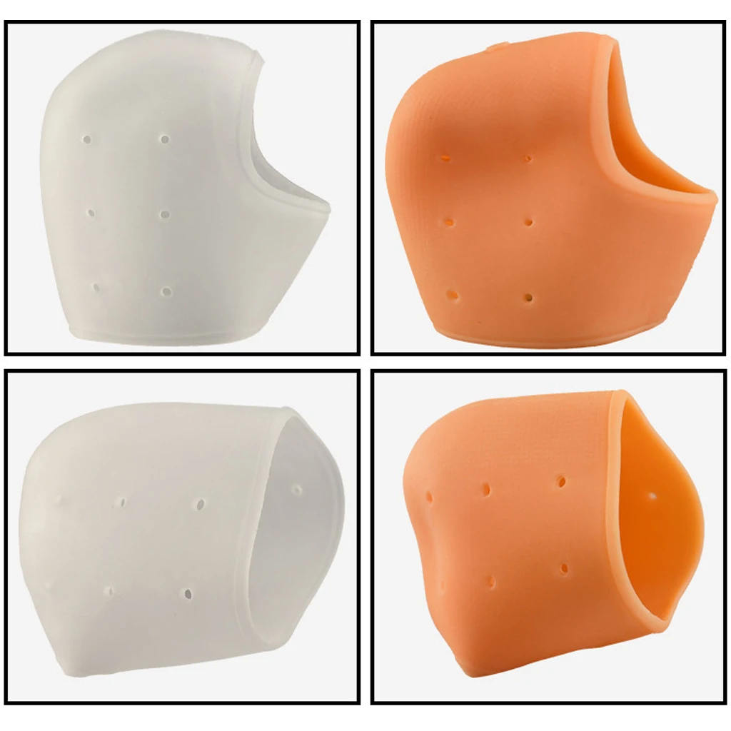 1 Pair Silicone Gel Moisturising Heel Socks Cracked Heel Care Protector Pads Breathable