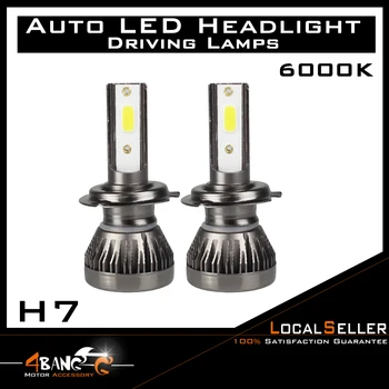 

Car Front Head Fog Globes H7 LED Headlight Kit Bulb Low or High Beam Replacement