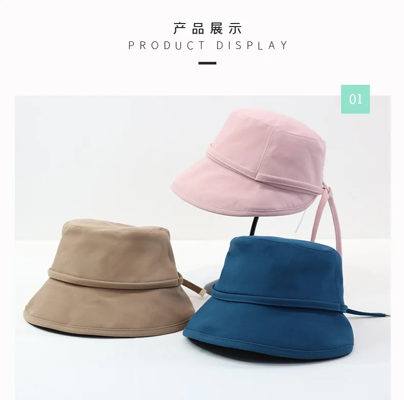 VISROVER New 7 Colorway Solid Bucket Hat Unisex Pink Caps White Hip Hop Hats For Women Summer Cap Beach Sun Fishman Hat Gift cotton bucket hat womens