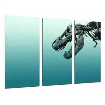 

Decoration Original Dinosaur Skeleton, Rex, photo print on wood, modern picture decorative 26854
