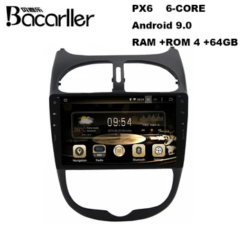 

PX6 android 9.0 car radio multimedia for Peugeot 206 car stereo with 9 inch IPS screen/ DSP/ Radio /GPS Navigation