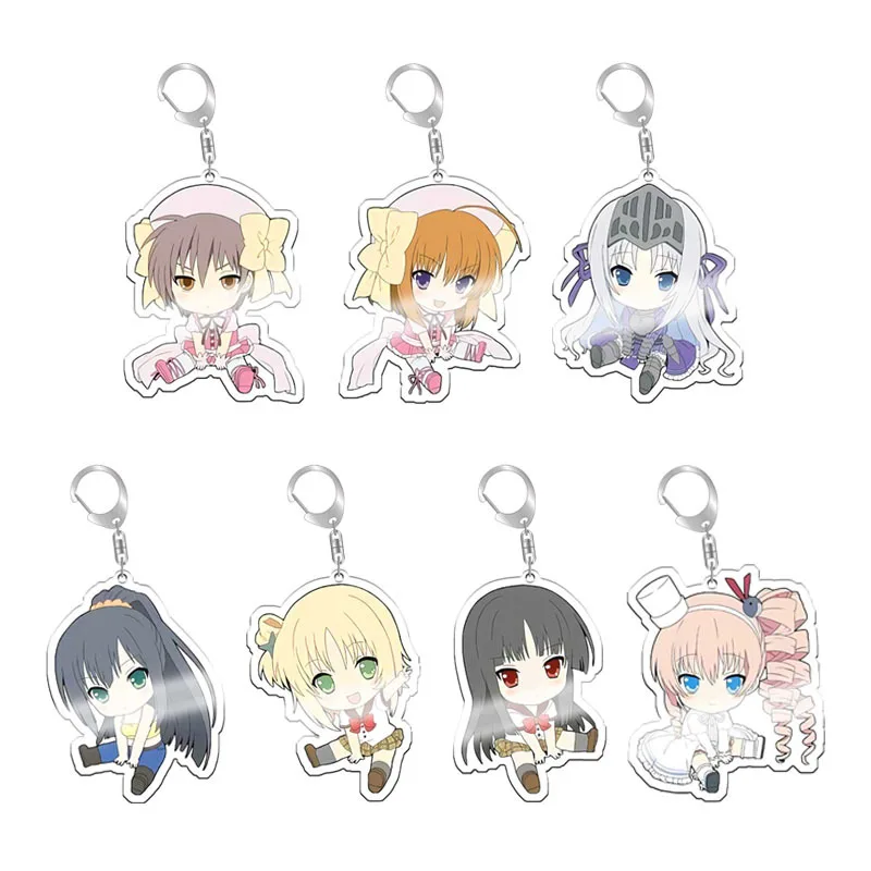Is This a Zombie? Kanami Eucliwood Hellscythe Aikawa Ayumu Anime Kore wa Zonbi Desuka? Figure KeyChain Pendant Key Ring Charms | Украшения