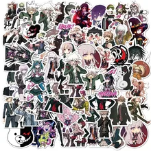 

10/50pcs/pack Danganronpa Trigger Happy Havoc Japanese anime Stickers For Refrigerator Car Helmet DIY Gift box Bicycle Guitar