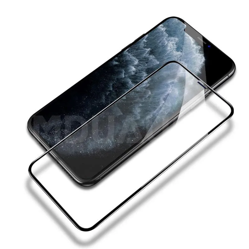 100D защитное закаленное стекло для iPhone 11 Pro X XR XS Max защитное стекло с мягким краем для iPhone 6 6S 7 8 Plus