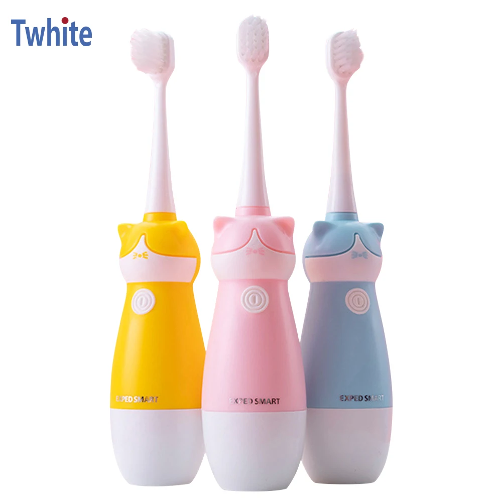 

Twhite Newest Dental Children Electric Toothbrush For Kids Waterproof Cute Cartoon Electric Toothbrush Soft Colorful Happy Clean