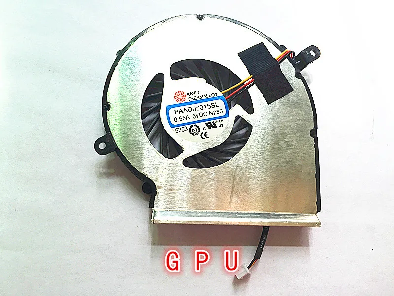 WZSM процессор GPU вентилятор охлаждения для MSI GE72 GE62 PE60 PE70 GL62 GL72 Вентилятор Кулер PAAD06015SL N317 N318 0.55A DC 5 В N303