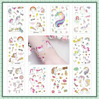 

5Pcs Disposable Tattoo Sticker Unicorn Party Decoration Baby Kids Unicorn Birthday Party Favors Temporary Tattoos Supplies