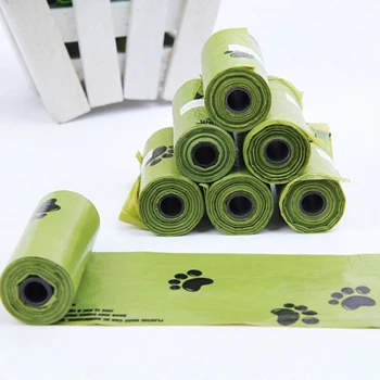 

3-Roll Dog Poop Cleaning Bag Thick Garbage Bags Flat Top Type Disposable Pet Outdoor Rubbish Cleaning Supplies 2020 New·/