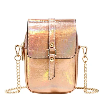 

AUAU-Reflective Colorful Women's Bag Casual Women's Mobile Phone Bag Fashion Shoulder Crossbody Bag