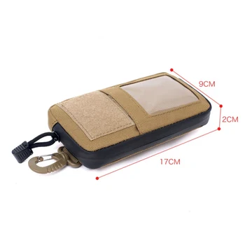

Outdoor Square Wallet Card Bag Waterproof Zipper Key Holder Pouch Pack Multifunction Hunting Purse Waist Bag