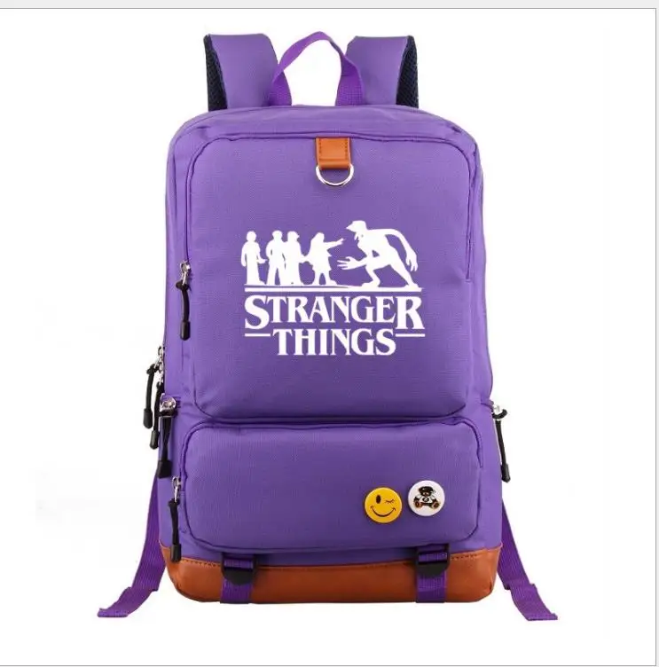 as pictures Рюкзак Mochila Stranger Things, женская сумка, мужской рюкзак для ноутбука, школьные сумки для подростков, рюкзак для мальчиков и девочек, дорожные сумки - Цвет: as pictures