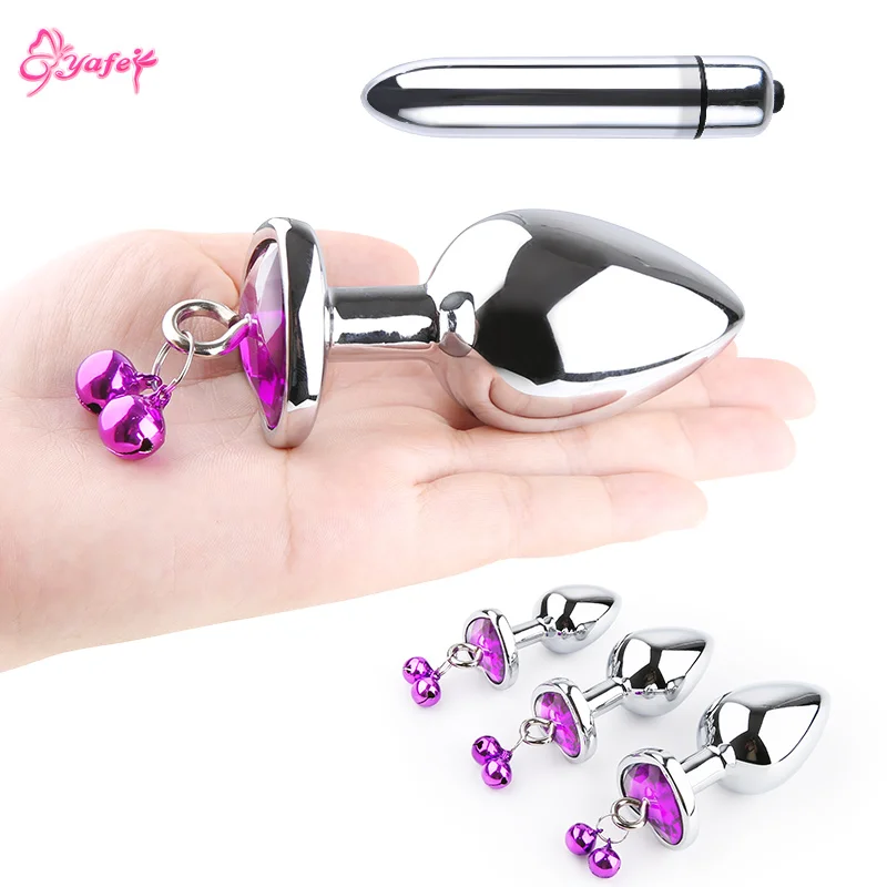 S M L Metal Anal Butt Plug Crystal Jewelry Prostate Massager Trainer Anus Dilator Smooth Beads Sex Toys for Adult | Красота и