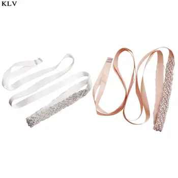 

Luxury Jeweled Bridal Waist Belt Applique Rhombus Rhinestone Women Wedding Sash for Party Banquet Prom Evening Dresses Gown
