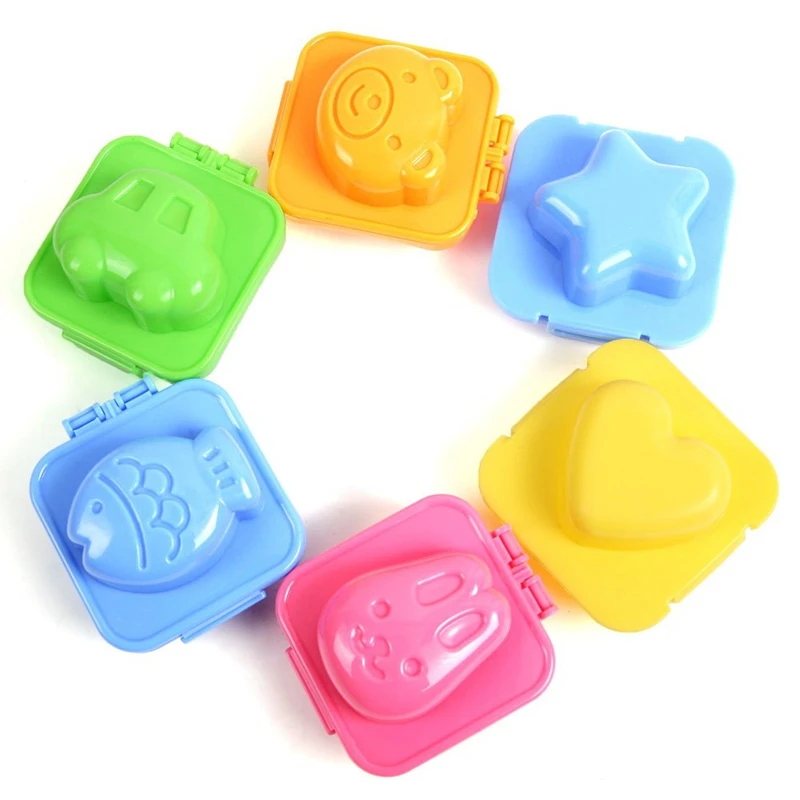 6 pieces boiled egg sushi rice Mold Bento Maker Sandwich Cutter Decorating Mould |