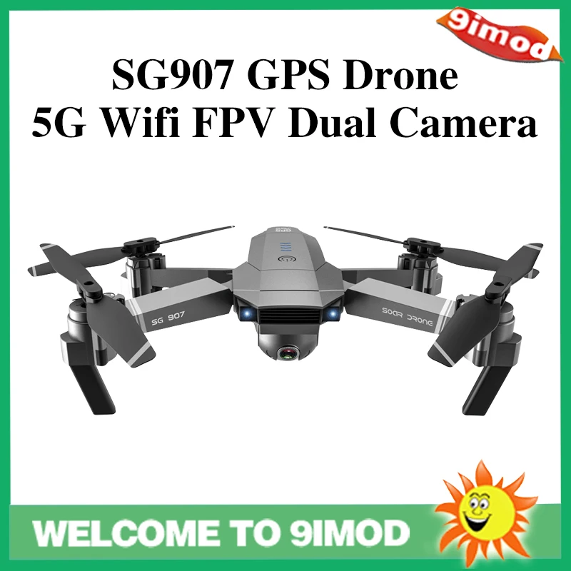 SG907 GPS беспилотные летательные аппараты с 5G Wi Fi FPV 1080P 4K HD двойной Камера 120 °