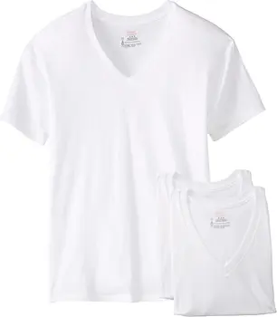 

new Men's 3-Pack V-Neck T-Shirt Solid Full Three Quarter