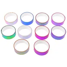 10 шт./компл. художественной гимнастики украшения Голографическая лента с блестками кольцо палки для 15 мм* 3 м Канцелярские Декоративные DIY маскировки