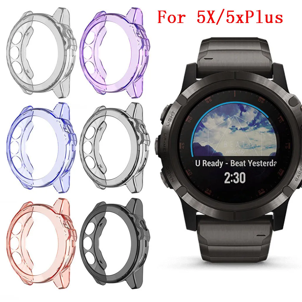 Мягкий ультра тонкий кристально чистый ТПУ защитный чехол для Garmin Fenix 5 5S 5X Смарт