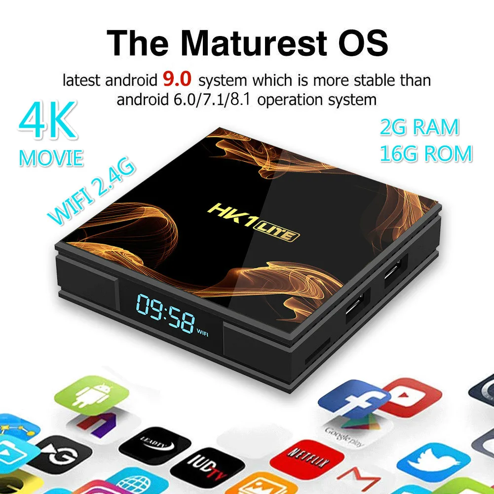 

Smart Android TV Box Rockchip RK3228A 28nm Quad Core RAM 2G ROM 16G Netflix Media Play 2.4G WiFi 4K Set Top Box EU US UK UA Plug