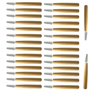 

30pcs Bamboo Handle Interdental Brushes Dental Care Brushes Interdental Cleaners Teeth Cleaner for Men Women