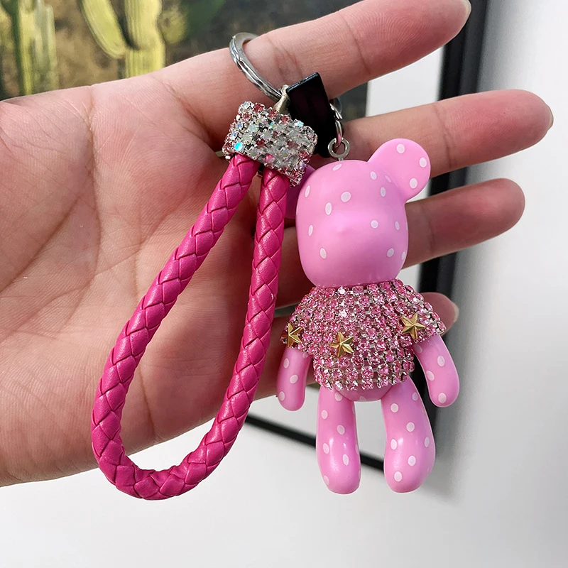 Free Shipping Luxury Bear Handbag Purse Charm Keychain 