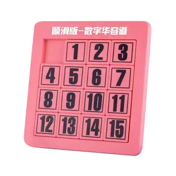 

Classic Wooden Digital Huarong Road Early Learning Puzzle Children's Toys Development Puzzle Math Games Math Educational Toys