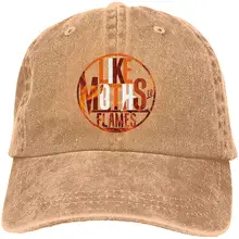 TSDFCLike Moths to Flames модная повседневная Регулируемая ковбойская шляпа бейсболка для мужчин и женщин Черная