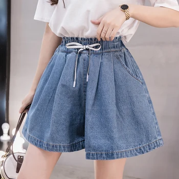 

The new spring and summer bull-puncher knickers female 2020 tall waist students divided skirts big yards