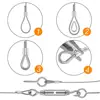 30/20/15/10 M Outdoor Light Hanging Kit Wire Rope Steel PVC Coated Flexible Wire Rope Clothesline Cable Acero Tendedero Ropa 3