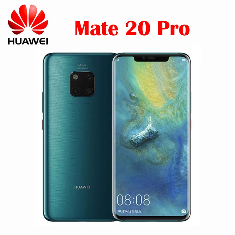 Глобальная версия HuaWei mate 20 Pro LYA-L29 мобильный телефон Kirin 980 Android 9,0 6,3" 3120x1440 6 ГБ ОЗУ 128 Гб ПЗУ отпечаток пальца NFC