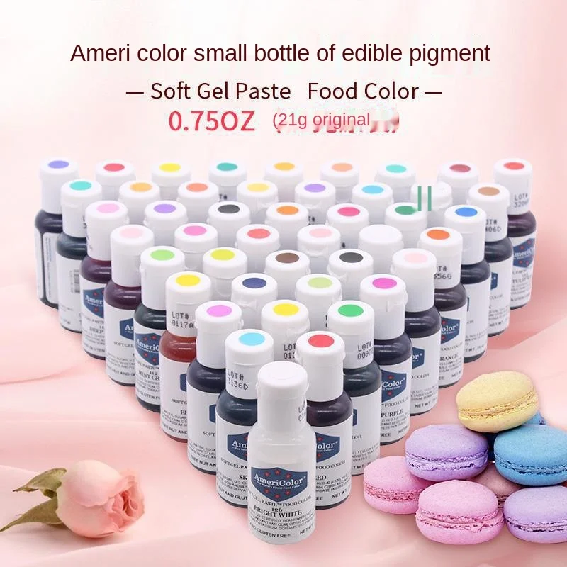 Free Shipping America Americolor Natural Edible Pigment 27colors Color Cream Fondant Cake Macaroon 1PCS 21g | Дом и сад
