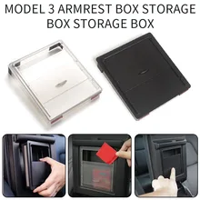 Organizador de apoyabrazos central, caja de almacenamiento oculta para Tesla modelo 3 Y accesorios de Interior
