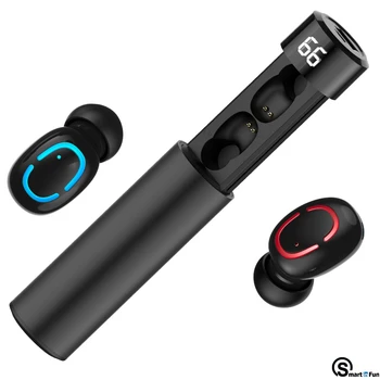 

Hand-free Sports Wireless Bluetooth Earphone With Microphone IPX5 Waterproof TWS with LED indicator Power Bank function