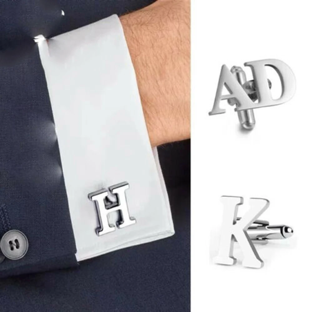 Personalized Name Logo Cufflinks Fashion Shirt Men's Cufflinks Wedding Jewelry Gifts Gifts for Dad Boyfriend