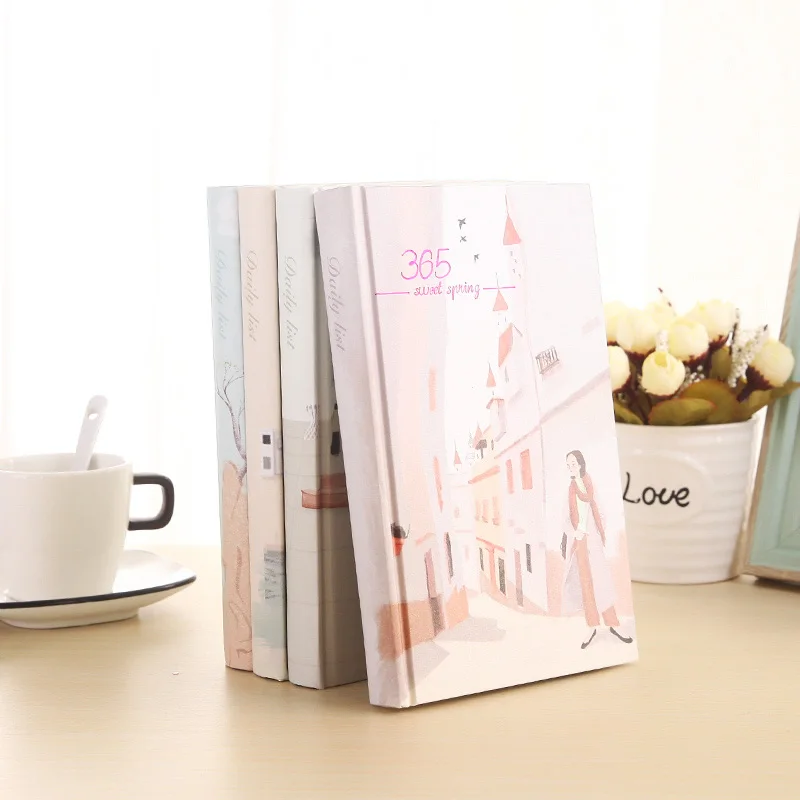 

2019 Korean Kawaii Schedule Notebook Paper Note Book Diary Agenda Stationery Notebooks and Journals Planner