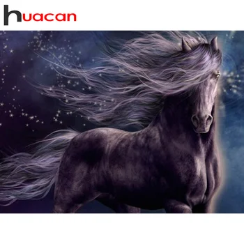 

Huacan DIY Diamond Painting Animal Full Square/Round Diamond Embroidery Cross Stitch Horse Mosaic Craft Kit Home Decor