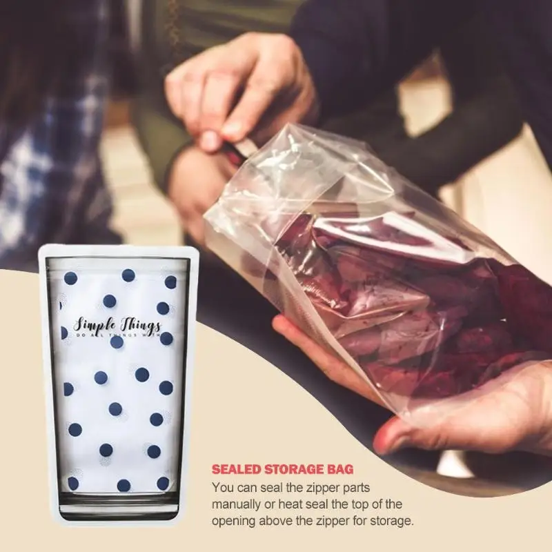 4 шт многоразовая печать Ziplock сумка пластиковая переносная фруктовая овощная гайка пищевая упаковочная сумка холодильник еда хранение влажная сумка