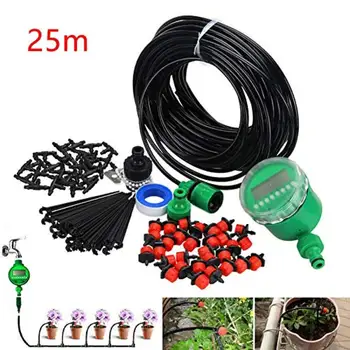 

DIY Micro Drip Irrigation System Plant Self Watering Garden Hose Kits with 25M Hose
