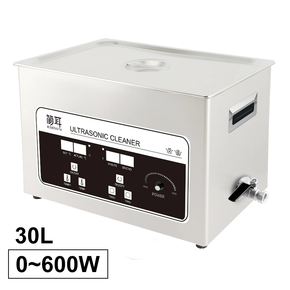 Industrial Ultrasonic Cleaner Bath 30L 600W Degassing Gear Glassware Lab Mold Engine Hardware DPF Ultrasound Sonic Clean Washer