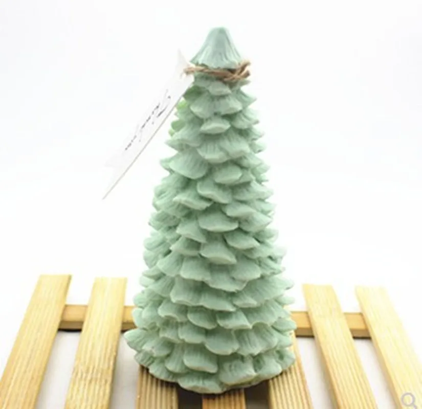 

wholesale!!!New 3D 8*4.5cm Small Christmas Trees (TYY01) Silicone Handmade Candle Mold Crafts DIY Mold