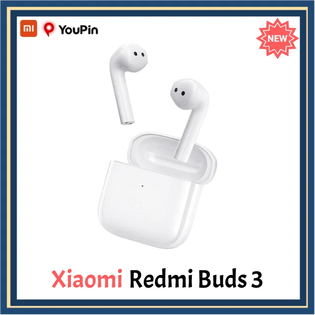  Xiaomi True Wireless Bluetooth Earbuds Redmi Buds 3, Bluetooth  5.2 Low Latency Noise Cancellation Semi in-Ear Headphones, IP54 Dust and  Water Resistance Headphone, White : Electronics