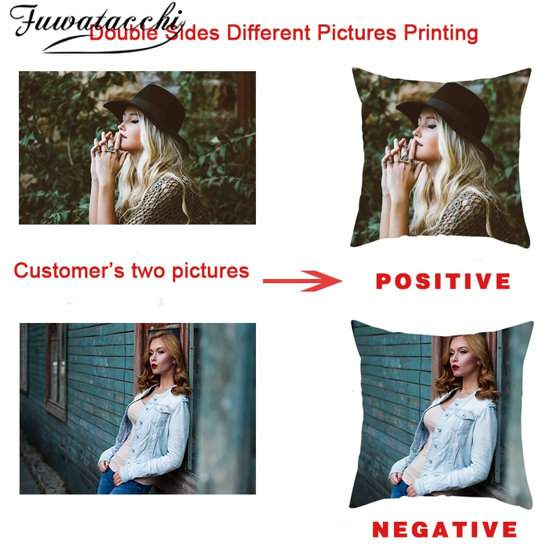 

Fuwatacchi New Cushion Cover Double Sided Optional Print Customize Gift Throw Pillowcase Print Personal Photos for Pillow Covers