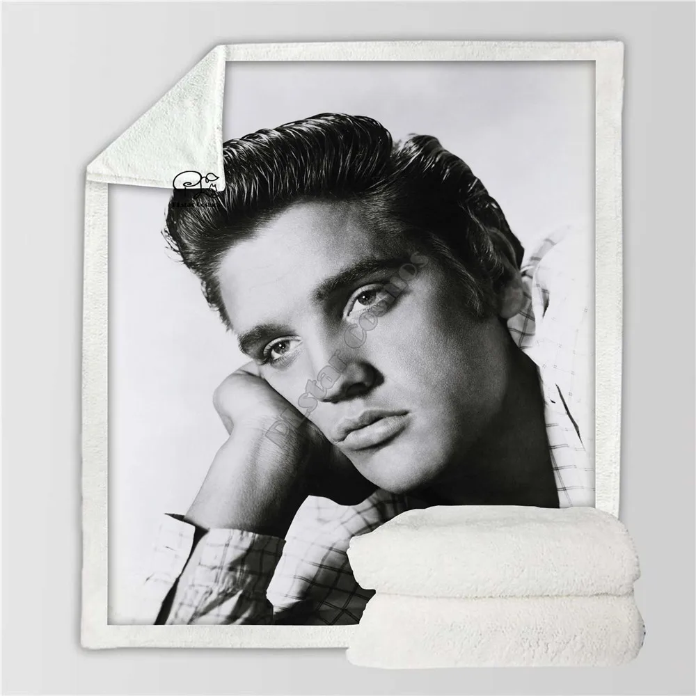 Новейшее одеяло Elvis singer с заплатками плюшевое 3d принтом для взрослых дивана шерпа