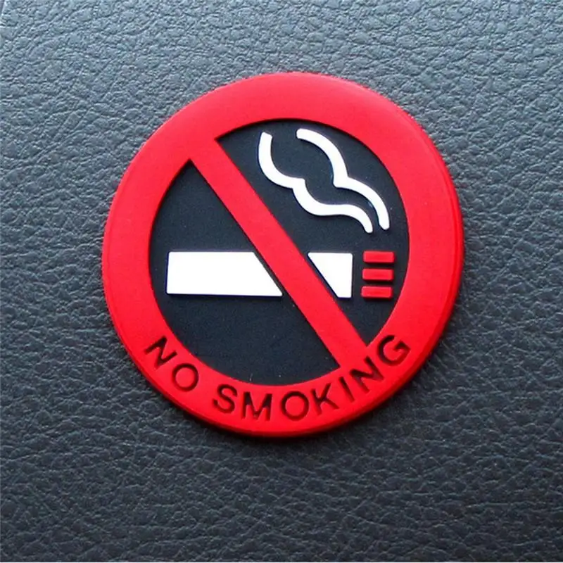 Красный логотип виниловая наклейка не курить автомобиль стикер s Стайлинг круглый красный знак виниловая наклейка Стайлинг допускается круглый