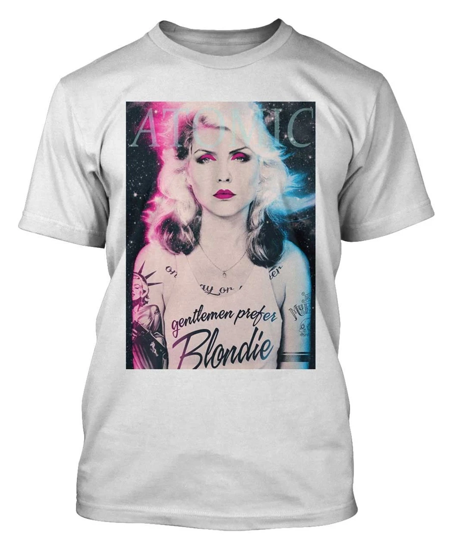 Футболка Blondie Debbie Harry футболка Atomic панк-рок 70-х годов икона 80 с принтом на заказ |